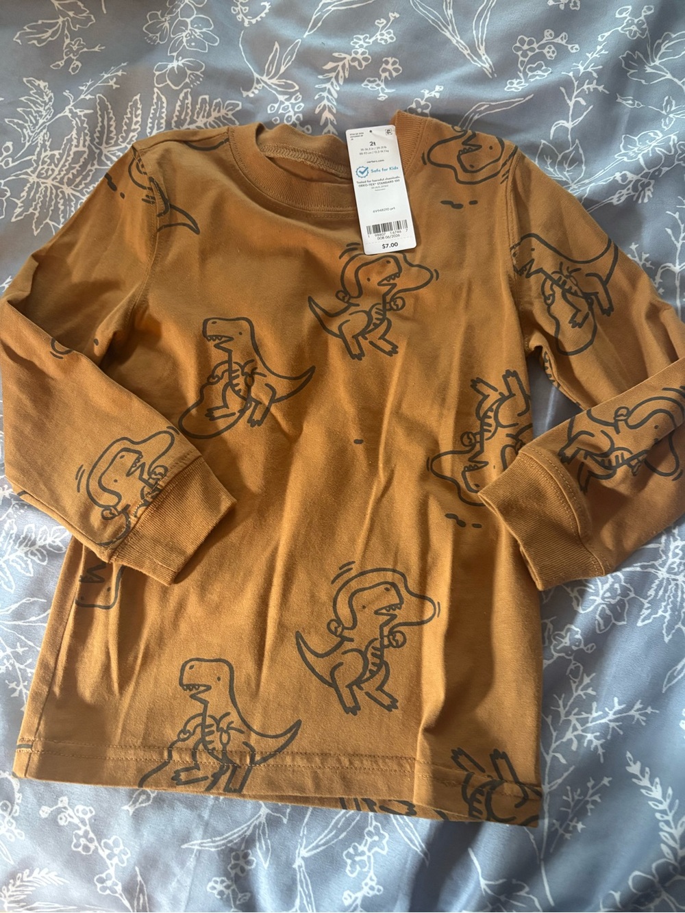 Carter's Long-Sleeve Dino Print Tee